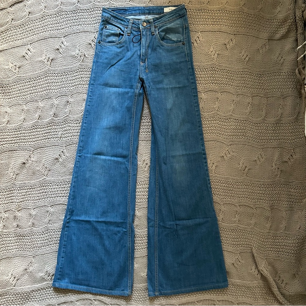 High Rise Blue Flared Jeans